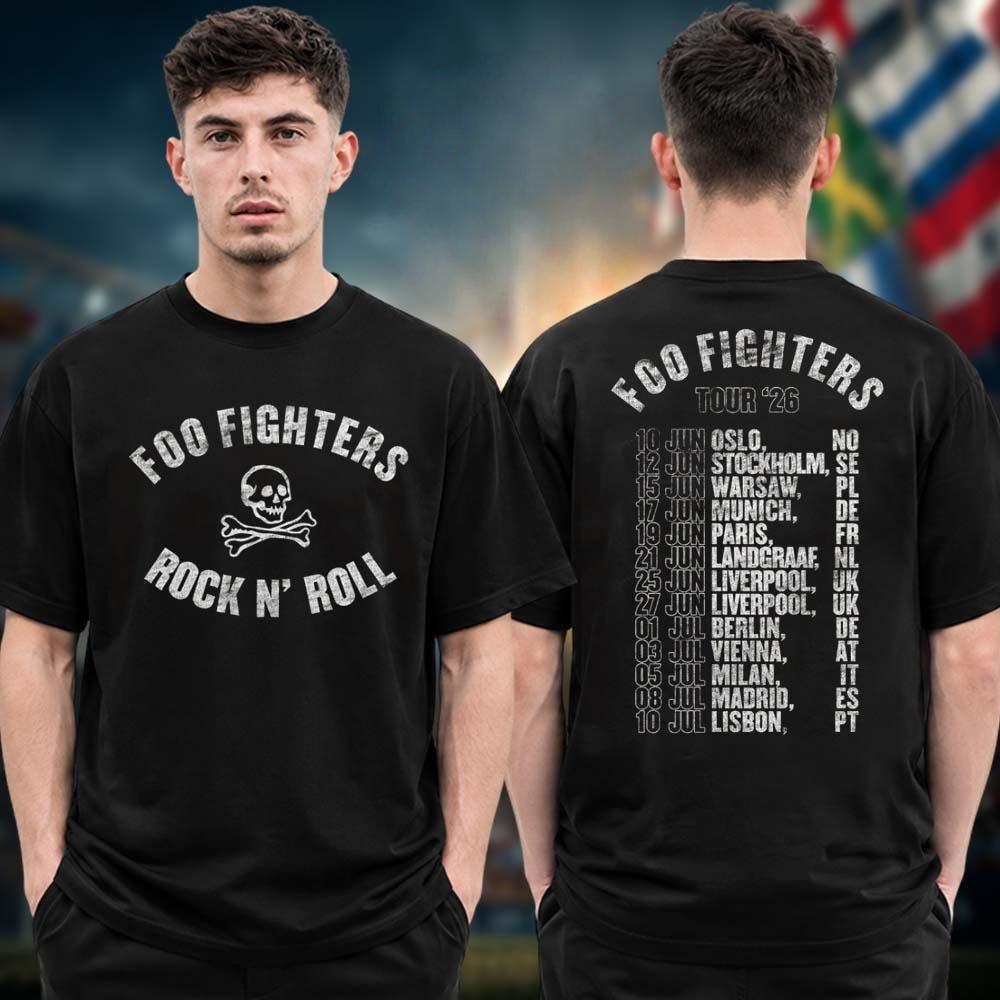 Foo Fighters Take Cover Tour Рок-н-ролл Мерч Футболка 100% Хлопок Одежда Унисекс Мужчины Женщины Футболки Y2k Повседневная Для фанатов Популярная Футболка
