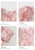Летнее платье для девочек в французском пасторальном стиле - Цветочный принт, Отделка оборками, Чистый хлопок, Короткий рукав, Стиль принцессы для детей среднего и старшего возраста