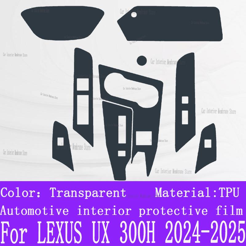 For LEXUS UX 300H (2025 2024) Gearbox Panel Navigation Screen Automotive Interior TPU Protective Film Cover Anti-Scratch