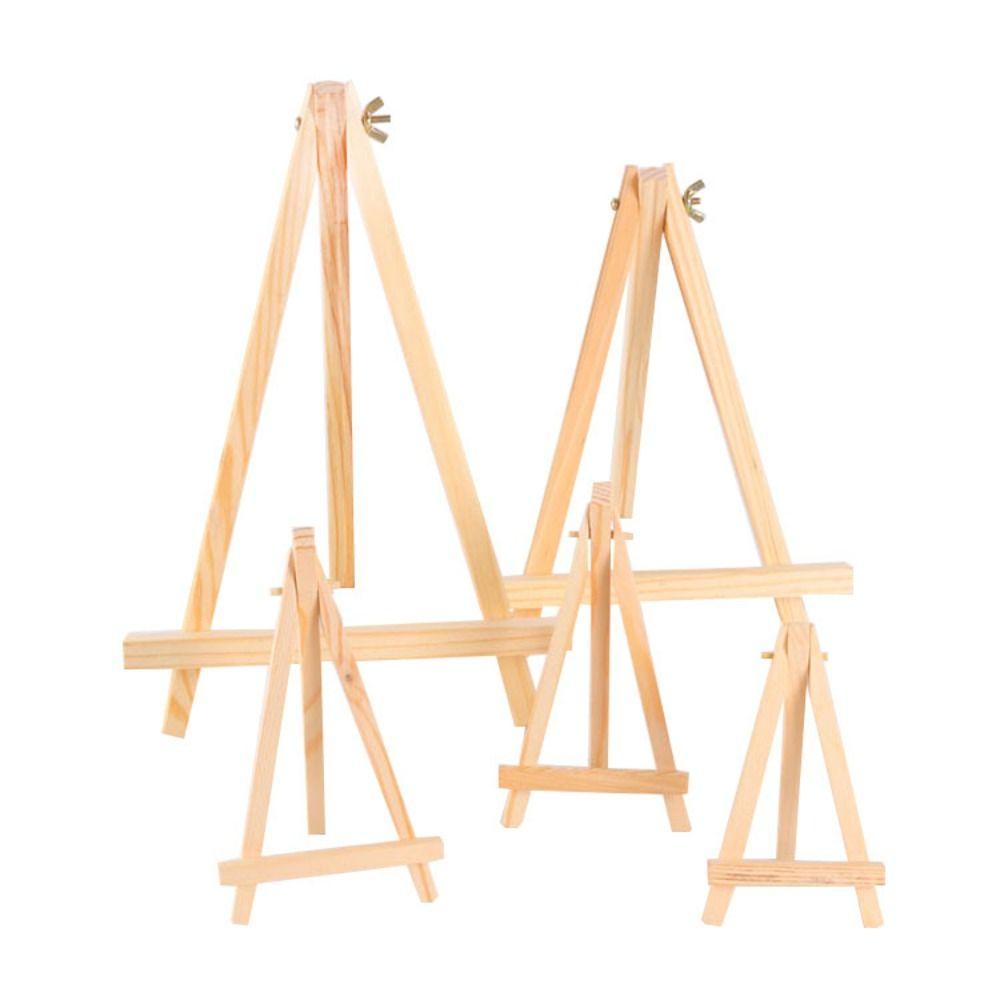Foldable Triangle Display Stand Painting & Sketch Desk Stand Tripod Holder Wood Mini Easel Desk