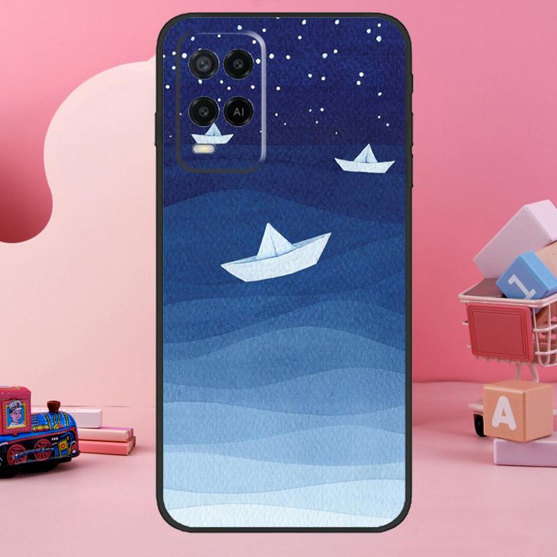 Морские волны парусник Чехол для Oppo A18 A38 A58 A78 A98 A74 A54 A94 A80 A60 A40 A96 A76 A16 A15 A17 A57 A77 A5 Pro