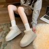 Модные женские ботинки, зимние теплые короткие плюшевые ботинки 2024 года, горячая распродажа, женские ботинки на толстой подошве среднего каблука, водонепроницаемые, повседневные, удобные, для снега