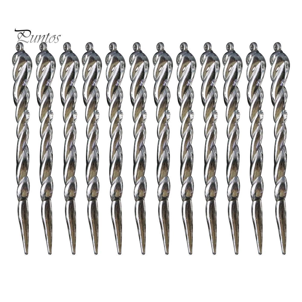 12 шт. имитация поддельной сосульки с веревкой, подвесное украшение для рождественской елки