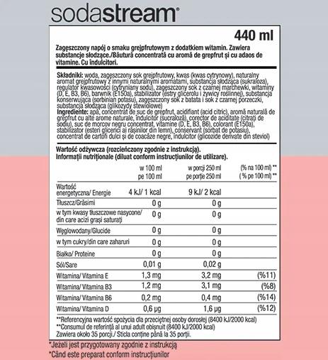 Set of 3 Sodastream Concentrates: Cola + Grapefruit + Orange - Mango