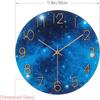 12'' Silent Non-Ticking Wall Clock with Cosmic Galaxy, Battery Operated Analog Clock for Bedroom/Living Room/Kitchen/Office