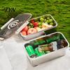Large Capacity Food Container Airtight Stainless Steel Bread Storage Box, Clear Lid And Date Recording Meal Prep Knob Keeper, for