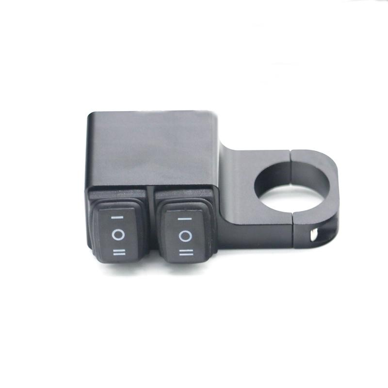 LMoDri водонепроницаемый мотоцикл ATV 22 мм руль с двойным управлением, кнопка включения-выключения-включения, фара, аварийный тормоз, противотуманная фара