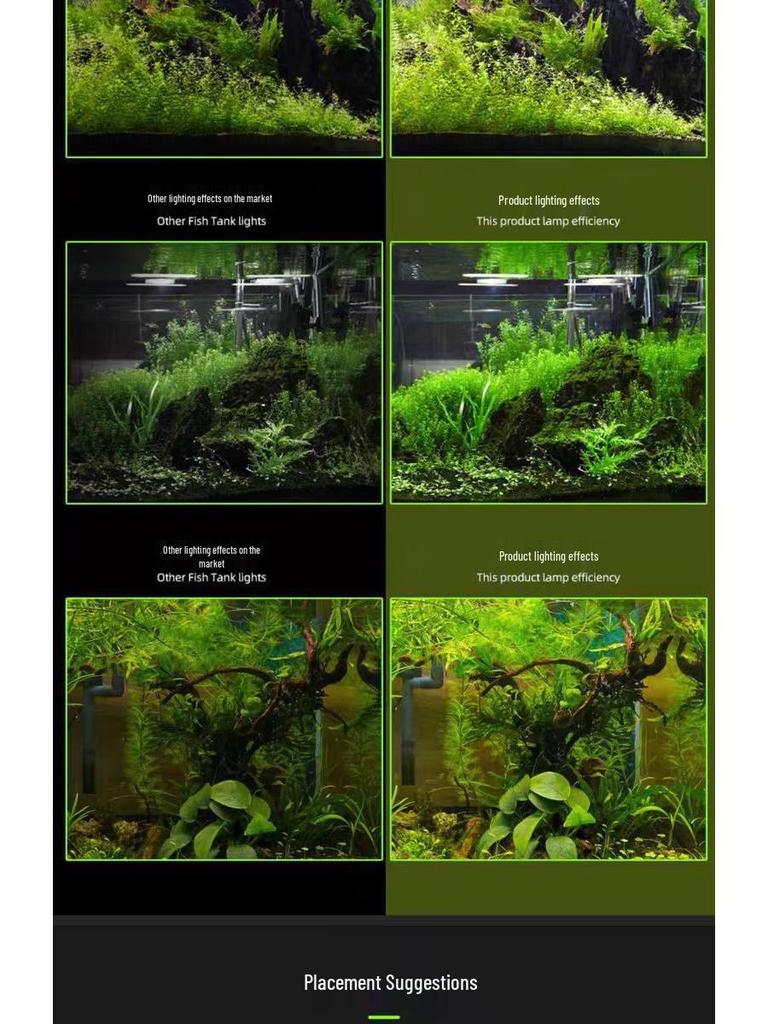 Aquatic Plant LED Light for Fish Tanks, Algae Control, Native and Stream Tanks, Moss Growth, and Plant Tanks.