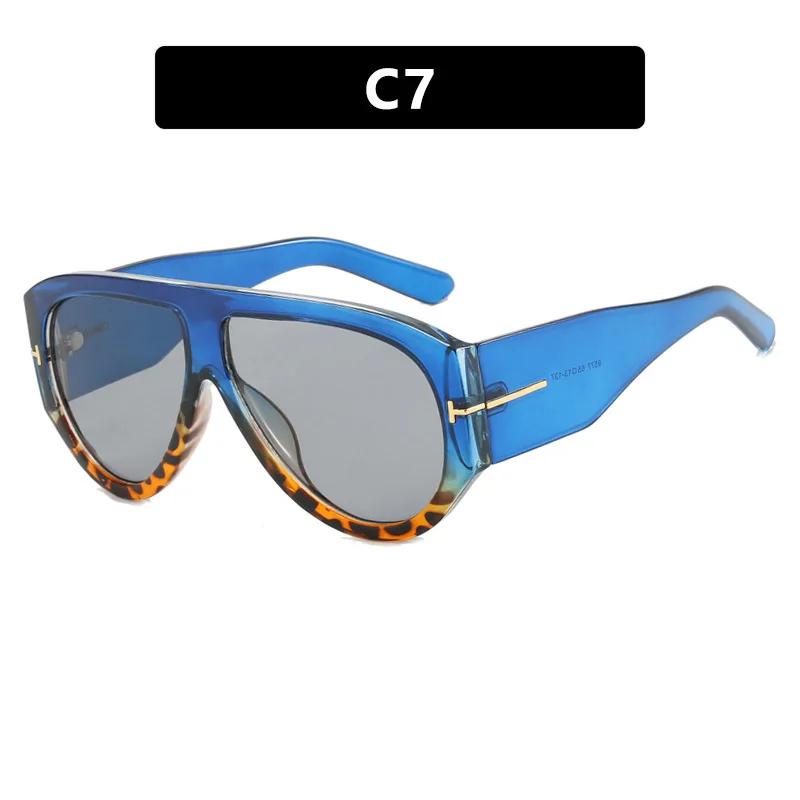 Солнцезащитные очки в Т-образной оправе с большой оправой Pilot 2024 New Toad Fashion Sunglasses Персонализированные женские солнцезащитные очки Защита глаз Очки