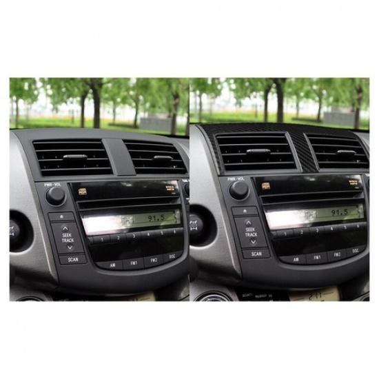 For Toyota RAV4 2006-12 Carbon Fiber Interior Central Air Vent Outlet Cover Trim