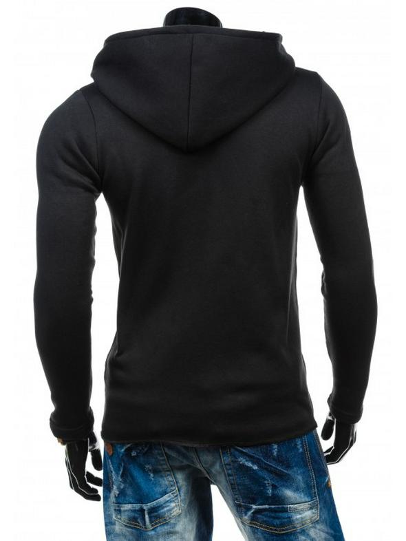 Men’s Fashion Casual Hoodie with Slant Zipper Design