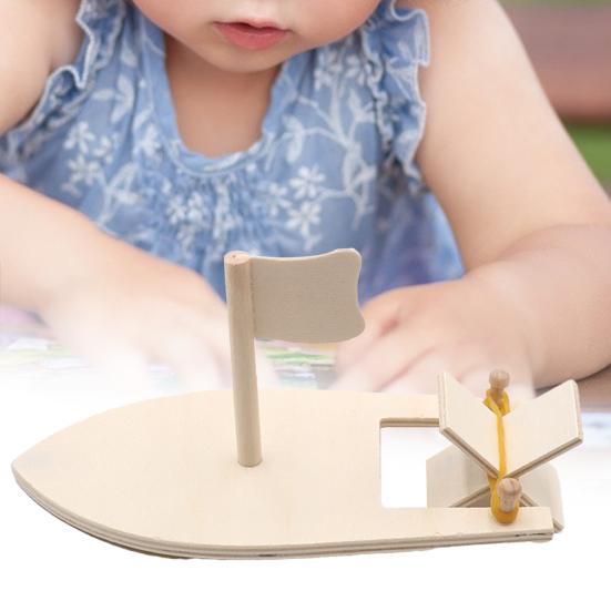 Игрушка лодка Красочный Развивающий Мотивационный Деревянный Парусник Игрушка Набор для Детей