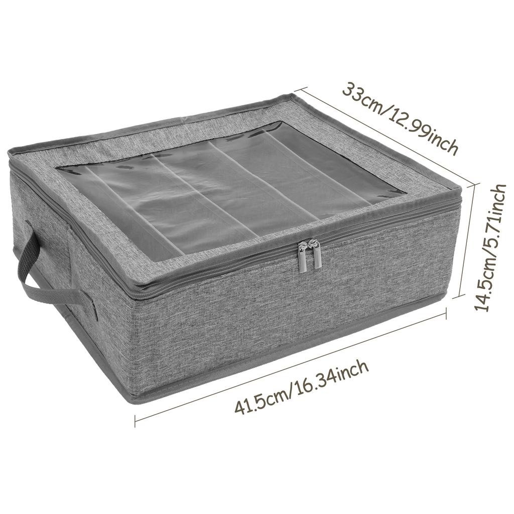 Portable Flatware Storage Bag Foldable Flatware Organizer with 5 Compartment Cutlery Storage Holder for Home Kitchen Utensils