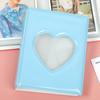 Solid Color 3-inch Photo Album Album Love Hollow Photocard Holder With Heart Pendant Kpop Idol Cards Collect Book Polaroid Album