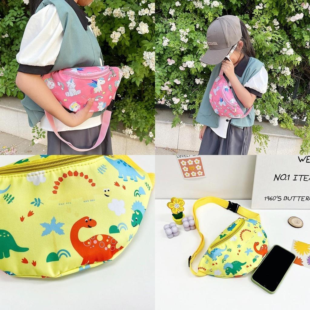 Trendy Children's Chest Bag With Cartoon Print Suitable For Boys And Girls Lightweight And Theft-proof