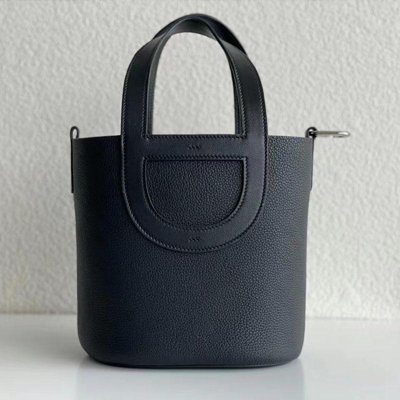 2023 Женская сумка-ведро большой вместимости Pig Nose, первый слой из коровьей кожи, стиль Commuter