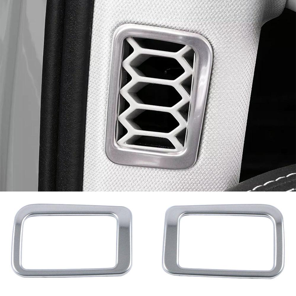 Для GWM Tank 300 2024 2024 A Pillar AC Air Outlet Vent Frame Ring Trim Interior Accessories Carbon Black Stainless Steel Decor