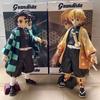 24cm Animation Ghost Blade Ros Series Protagonist Group Large Doll Hand-Made Model Kamado Tanjirou Kamado-Nezuko Ornaments Toy G