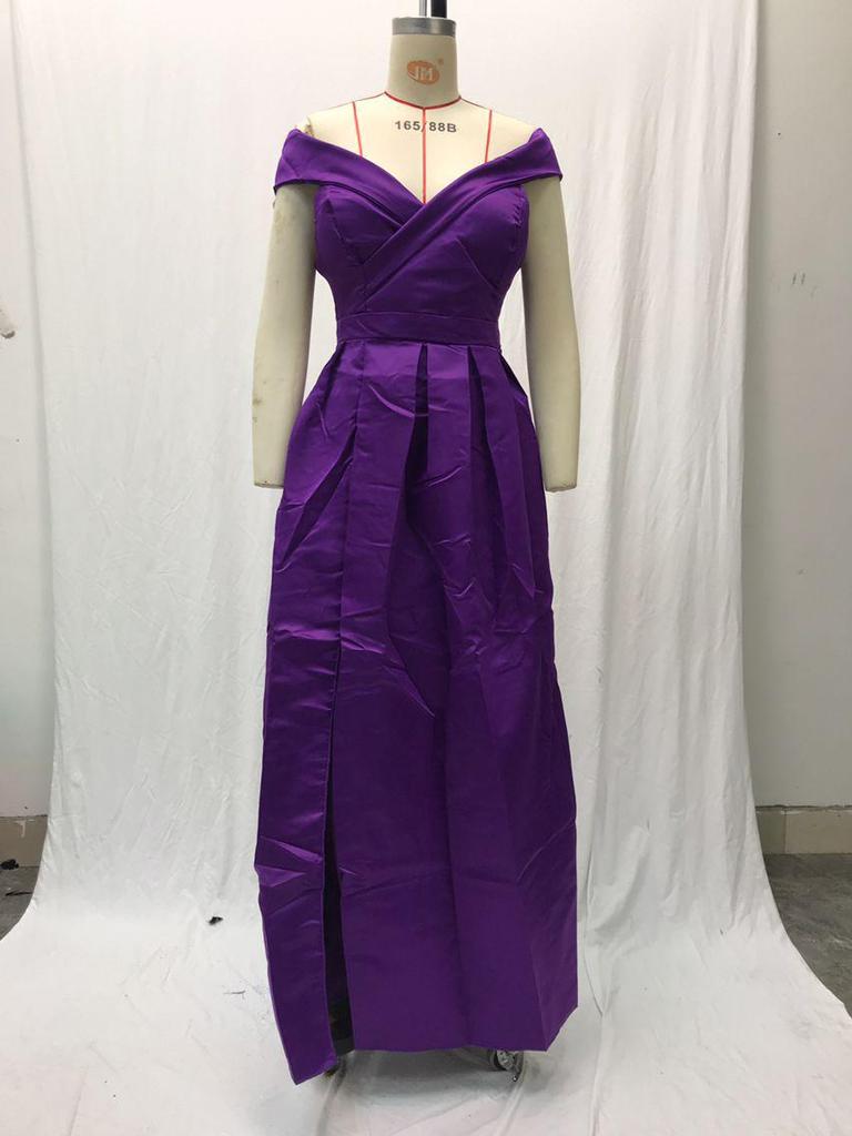 Women's 2025 Summer Satin Deep V-neck Evening Dress - Multi-color European & American Style