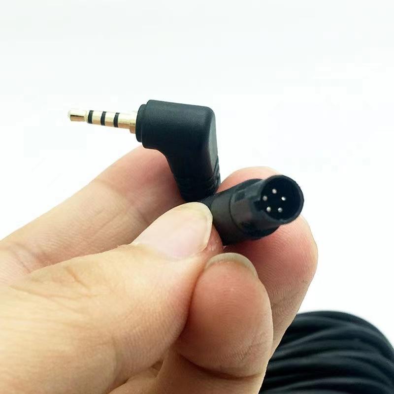 Car Backup Rear View Camera 2.5mm Extension Cable 5 Pin Cord Wire For Any Vehicle 12V Power Outlet Plastic And Metal Cables