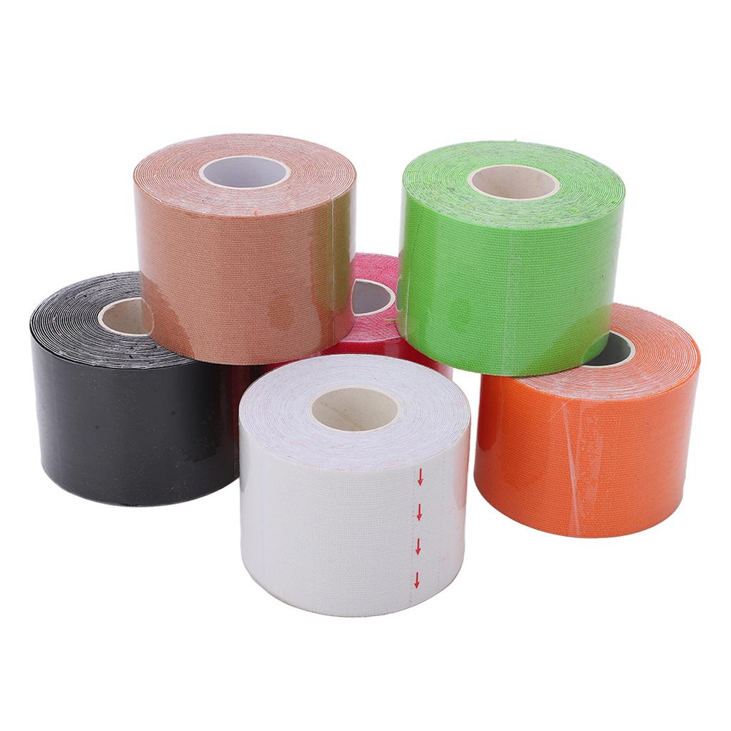 6 шт. спортивная лента для мышц из нетканого материала кинезиология ширина 5 см длина 5 м для атлетики