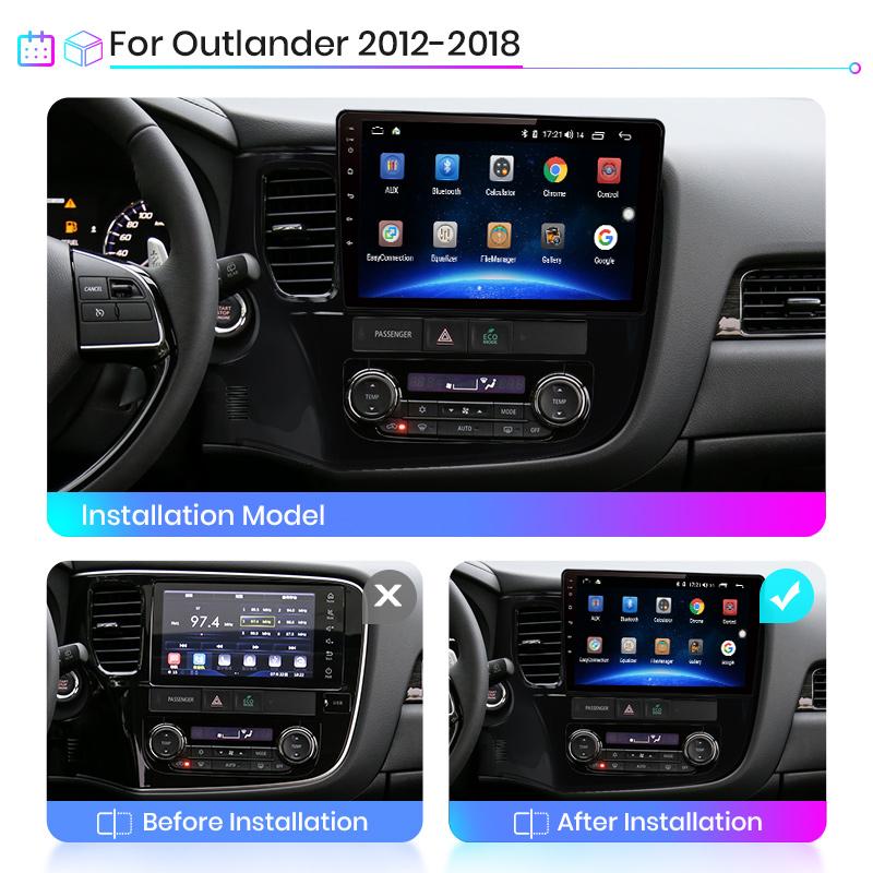 Car Radio Android Auto For Mitsubishi Outlander 2012-2018 Multimedia Player GPS Naigation Stereo Carplay HU 2+32GB