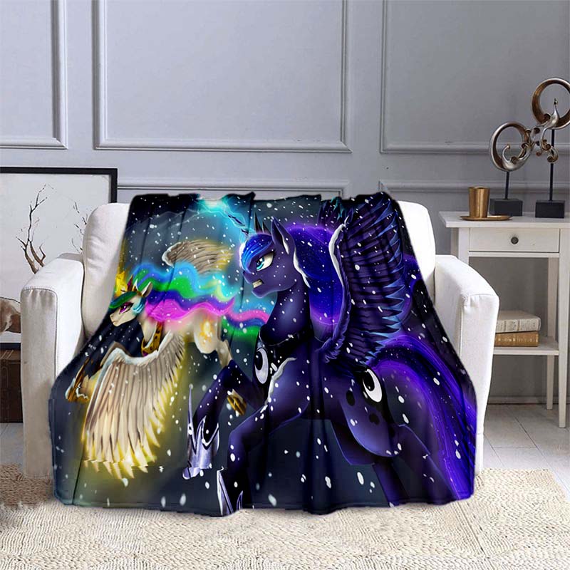 Одеяла My Little Pony, фланелевые одеяла с единорогом, супер мягкие пледы для дивана, гостиной, одеяла с героями мультфильмов