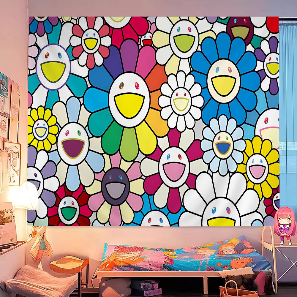 Classic Artwork TTakashi Cool MMurakami Hanging Bohemian Tapestry Indian Buddha Wall Decoration Witchcraft Bohemian Hippie