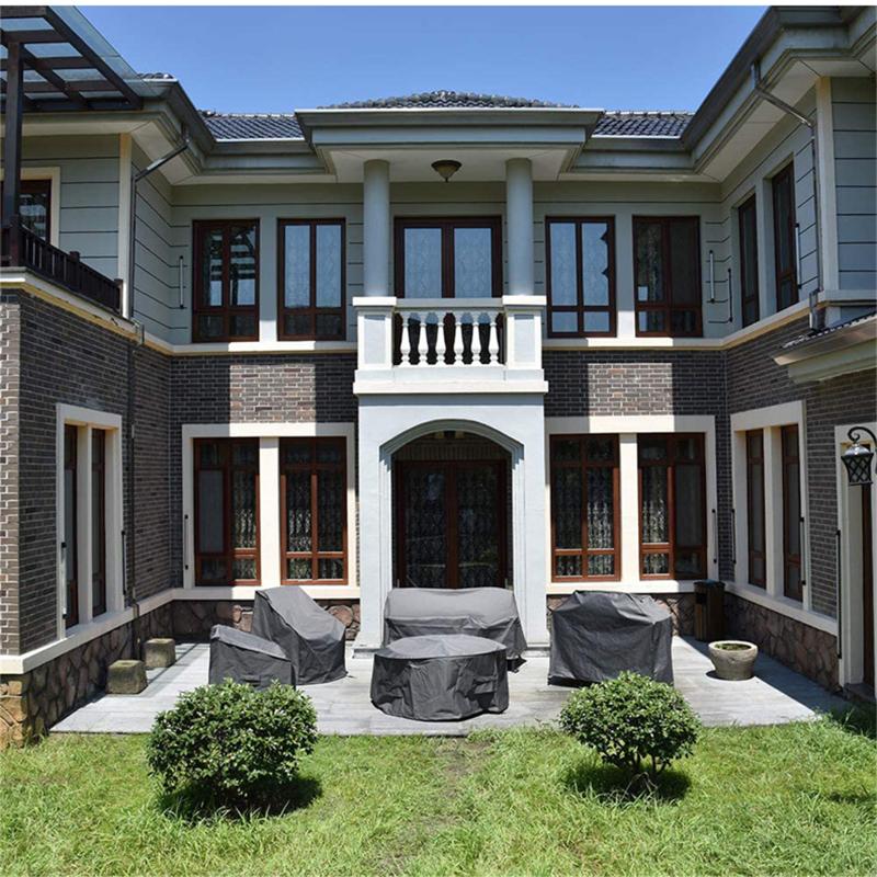 Outdoor Dustproof Protective Covers With Windproof Rope Adjustable Buckle For Furniture Table Chairs