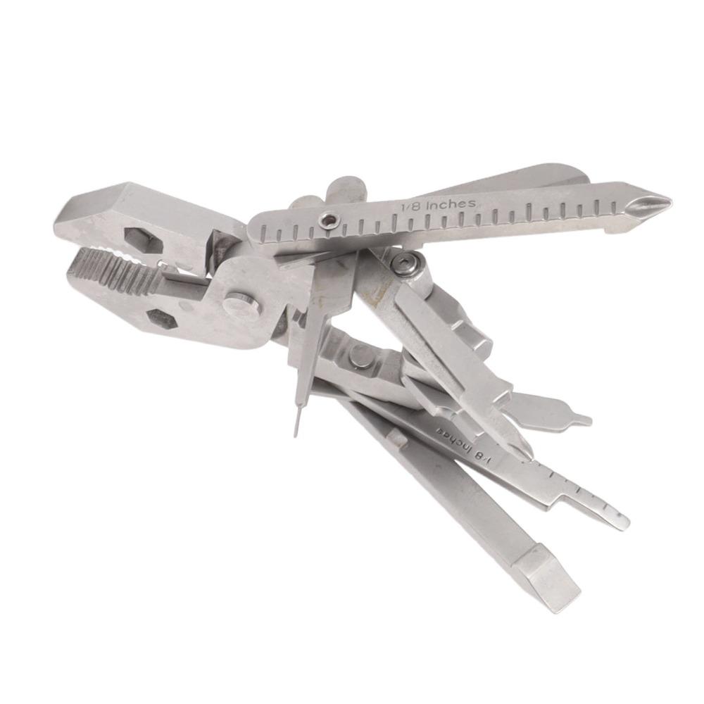 Silver Multitool Pliers Foldable Outdoor Tool Easy Carry Foldable Tool Home Repair