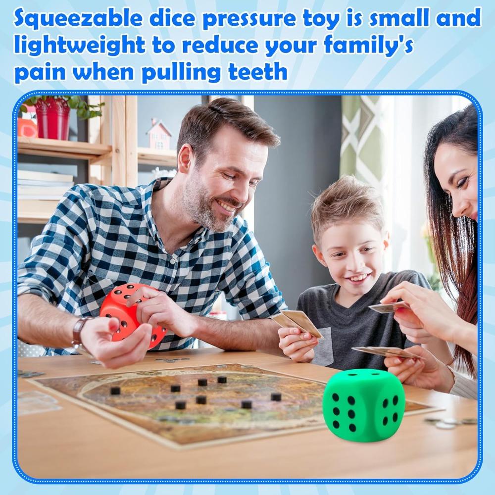 Squishy Foam Dice Stress Balls Soft Jumbo Dice Educational Learning Squeeze Anxiety Relieve Toy Gifts for Adults Kids Board Game