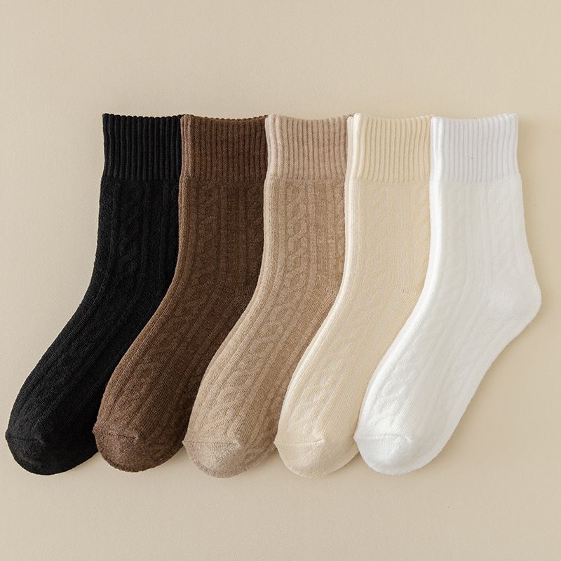 5 Pairs of Warm Socks, Autumn and Winter Snow Socks, Women's Socks