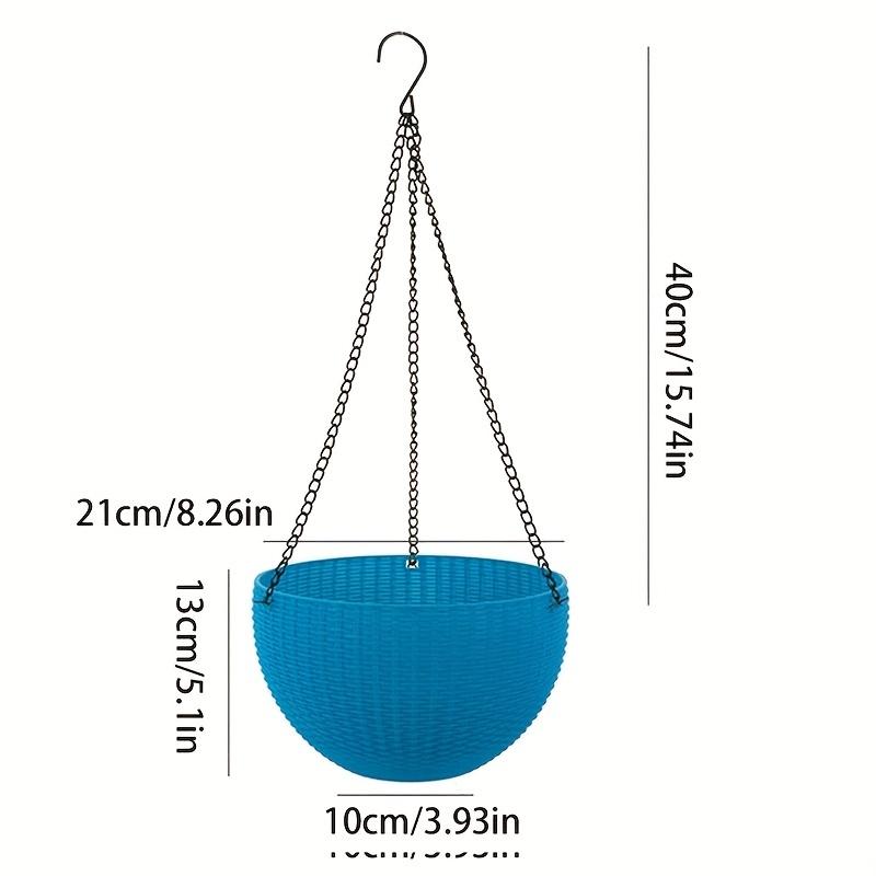 Универсальные круглые подвесные цветочные горшки из смолы, корзина для уличного подвесного горшка, держатель для сада, балкона, ведро для цветов, домашний декор