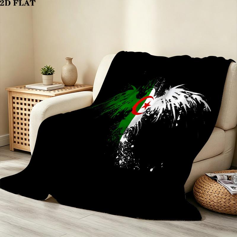 1PC Algeria Patterned Flannel Blanket Suitable For All Seasons For Home Decor Warmth And Comfort Gifts Holiday Present