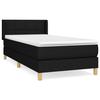 Maison Exclusive - Sommier à lattes de lit avec matelas Noir 100x200 cm Tissu