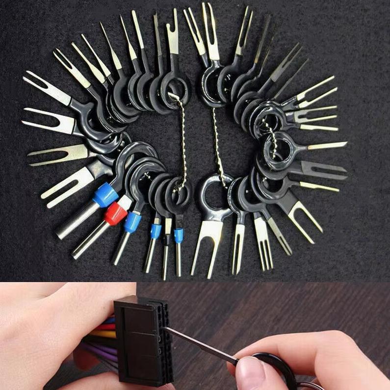 18/36/38 Pieces Car Terminal Disassembly and Ejector Tool Needle Ejector Wire Terminal Removal Kit Car Connector Durable