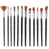 12 шт. Кисти для рисования из нейлона, различной спецификации, короткие ручки, ручки для рисования для гуаши, масляной живописи