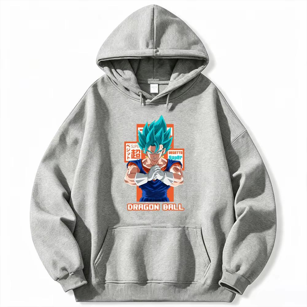 Dragon Ball Men's Hoodie Japanese Anime Print High Quality Warm Autumn Winter Hip Hop Outdoor Pullover Sweatshirt