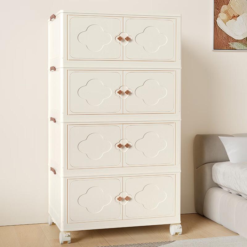 Zhongen 6-Layer Folding Storage Cabinet with Wheels