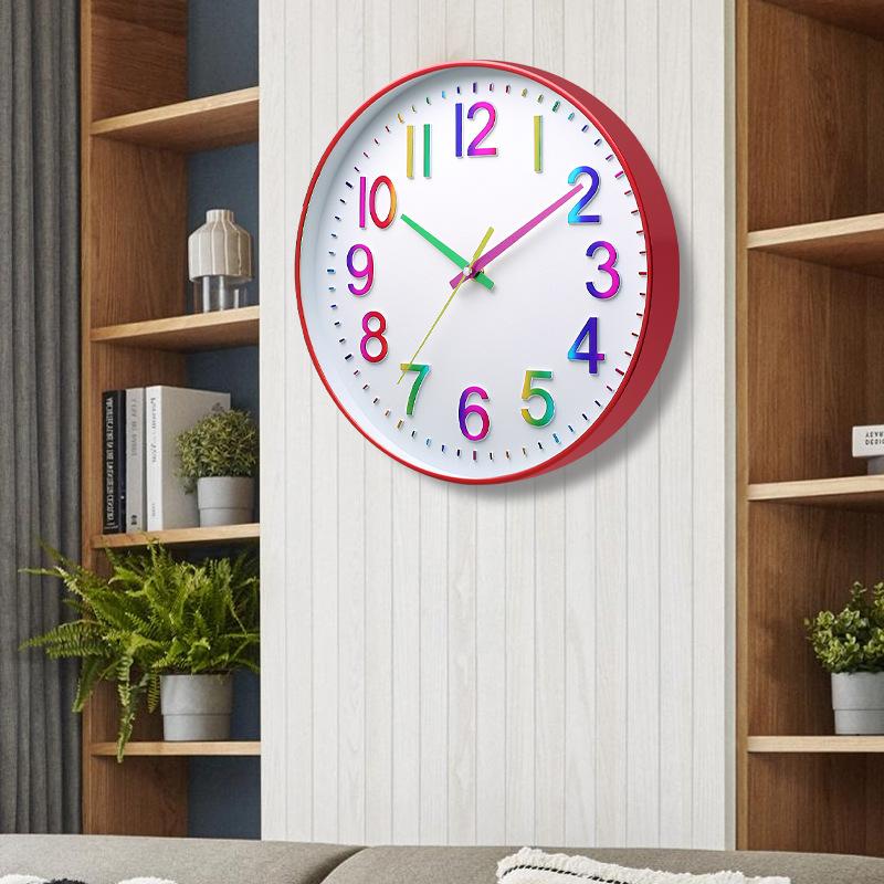 12 дюймов 30 см Бесшумные настенные часы, Креативные и модные, Детская, Дом, Гостиная, Трехмерные цифровые минималистичные часы