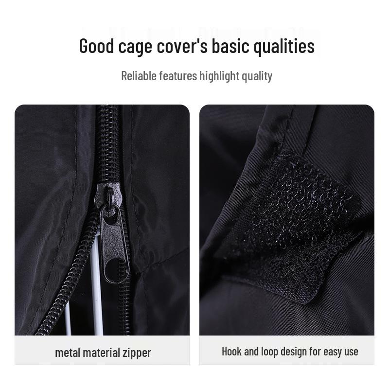 Black Phoenix Bird Cage Mesh Cover - Anti-Splash, Dust-Proof, Mosquito-Resistant, Warm Cover