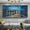 Van Gogh Starry Night Oil Painting Canvas Posters and Prints Famous Impressionist Art Pictures For Modern Living Room Decor