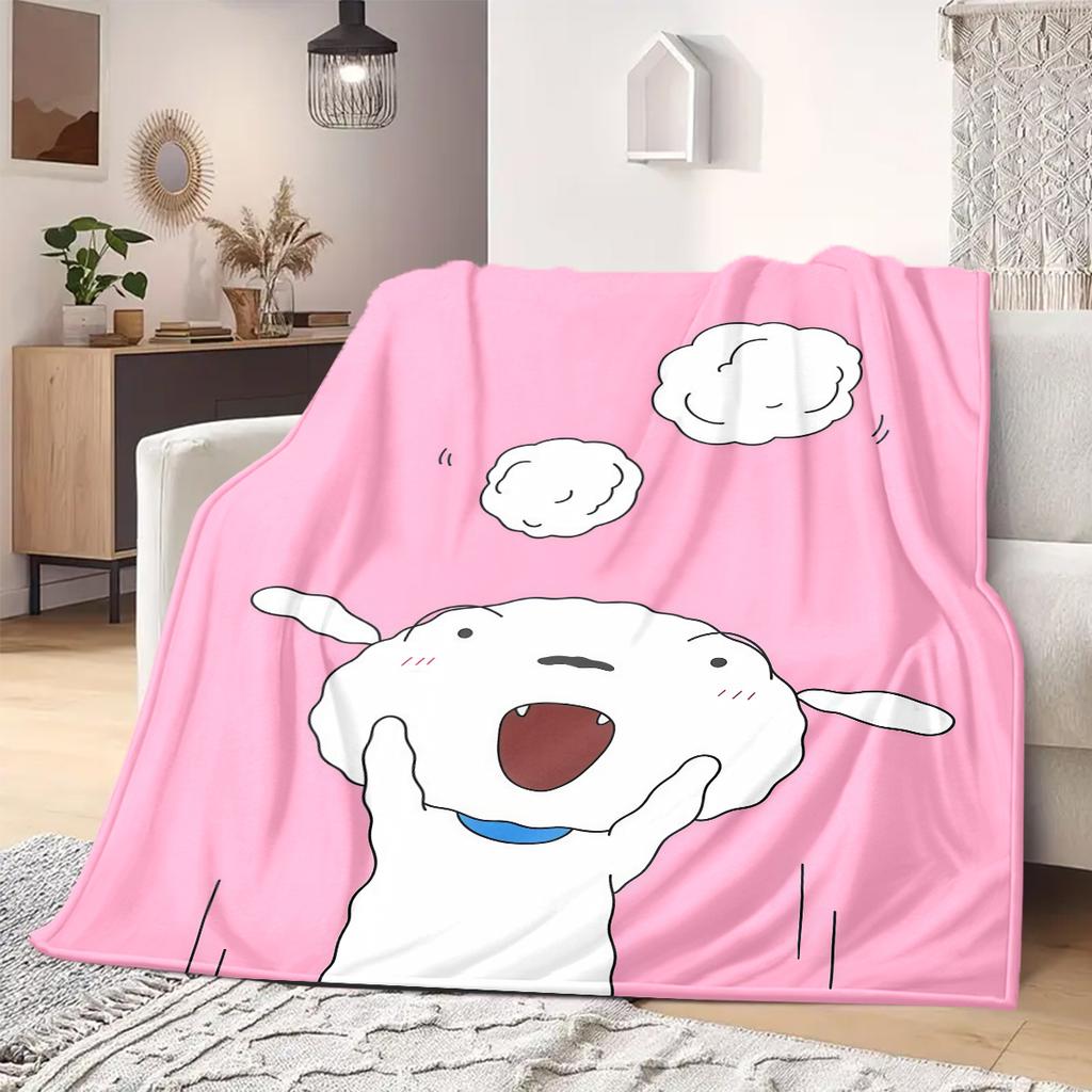 Shinchan Anime Print Blanket Warm  Comfortable Flannel Blanket Suitable for Bedrooms, Sofas, Beds, Chairs, Picnics, Travel