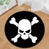 Круглый ковер с черепом Коврик под компьютерное кресло Коврик для офисного кресла Напольный коврик Коврик для двери Коврик для ног