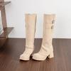 Retro Knight Boots Women's Two Wear Removable Boots Thick Heel Boots High Heel Pants Boots Fat Feet Big Tube Women's Boots