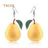 Women Creative Coconut Fresh Fruit Hook Earrings Summer Holiday Party Jewelry Beauty