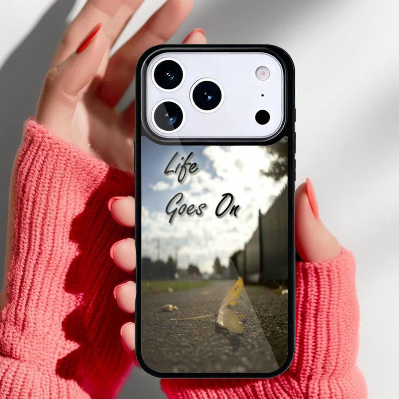 Чехол для телефона "Жизнь продолжается" для iPhone 17 16 15 14 13 Pro Max Задняя крышка для 12 11 Pro Coque