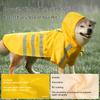 Dog Raincoat, Adjustable Dog Rain Jacket with Clear Hooded Double Layer, Waterproof Rain Coat with Reflective Storage Pocket