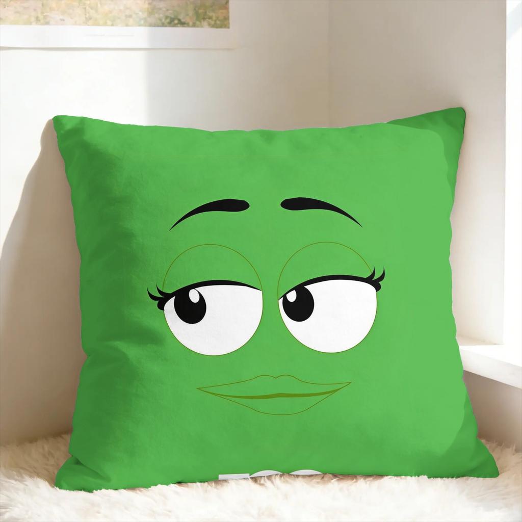 Cartoon MMMS Cute Pillow Cover Retro Trendy Pillow Case For Sofa Car Home Decor Soft Cushion Cover Birthday Present