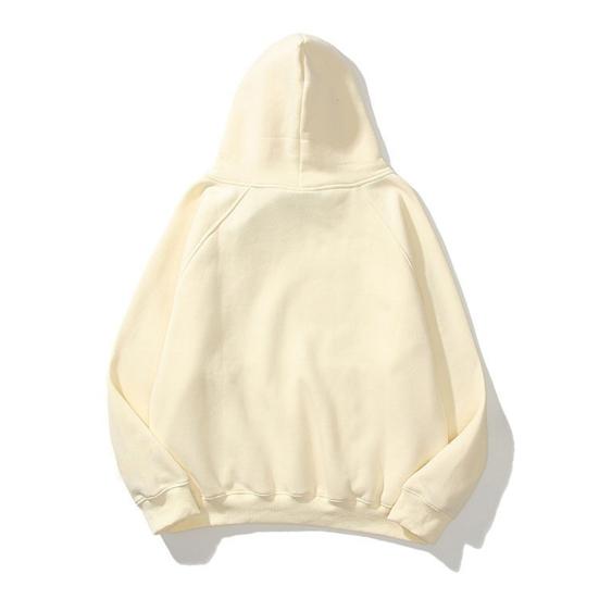 Men Hoodie with Solid Color Hood Large Front Pocket Pullover Sweatshirt Loose Fit Sports Tops Street Wear